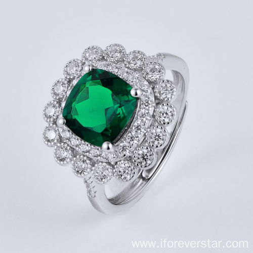 Engagement Wedding Fine Jewelry Lab Grown Emerald Rings